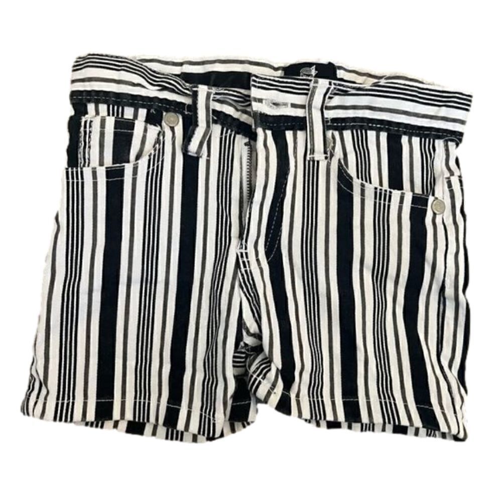 Dollhouse‎ Girls 6X Black White Striped Shorts Summer